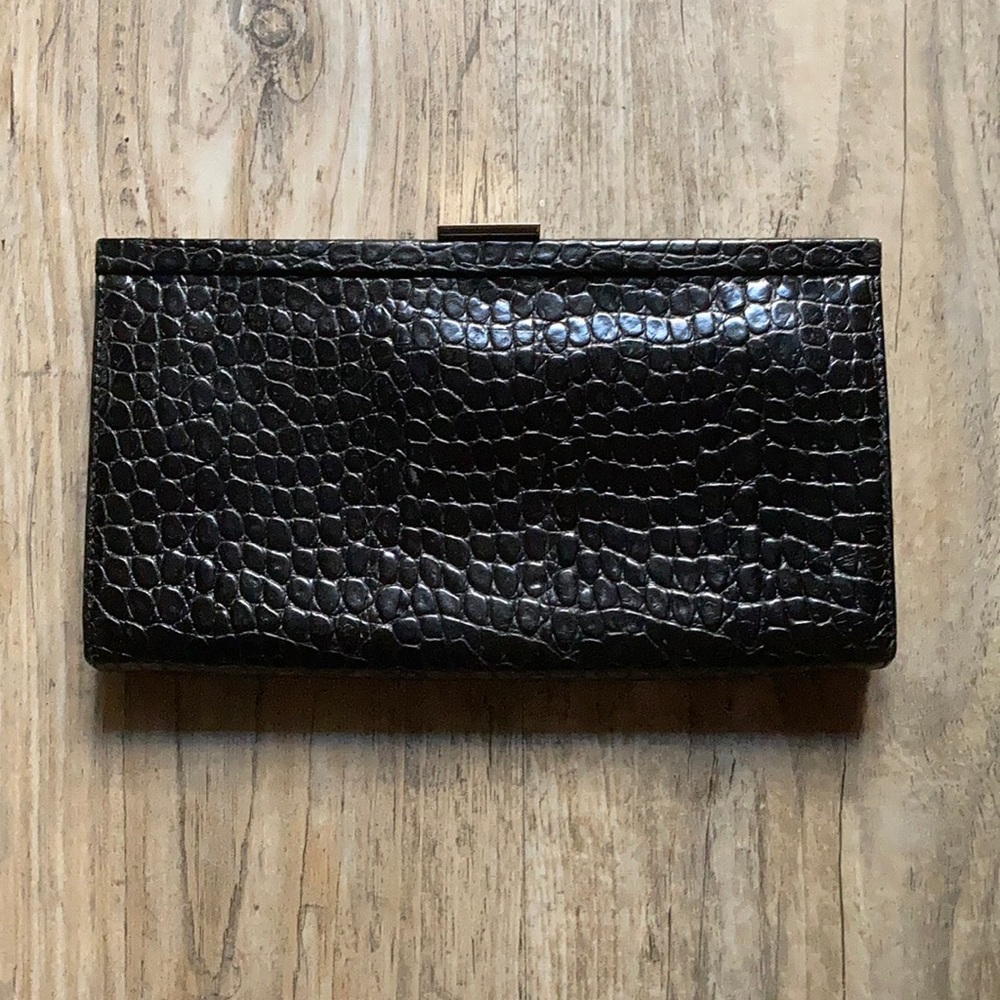 Banana Republic Black Leather Clutch